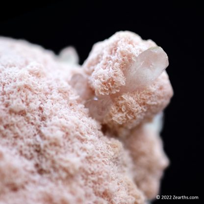 Classic Pink Rhodochrosite Rosettes with Quartz Crystals from Cavnic, Romania