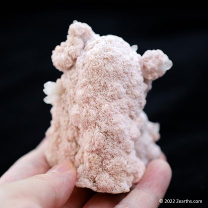 Classic Pink Rhodochrosite Rosettes with Quartz Crystals from Cavnic, Romania