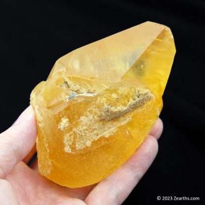 Extra Large Orange "Mango" Twinned Calcite Crystal, Xiangyang, Hubei, China