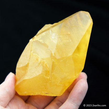 Extra Large Orange "Mango" Twinned Calcite Crystal, Xiangyang, Hubei, China