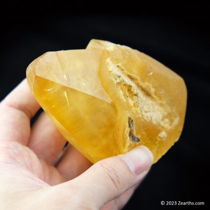 Extra Large Orange "Mango" Twinned Calcite Crystal, Xiangyang, Hubei, China