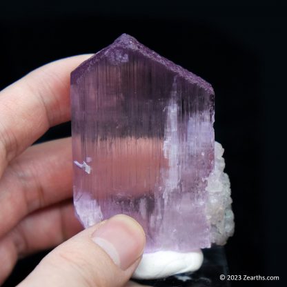 Well-Terminated Pink Spodumene Kunzite Crystal w/ Green Tourmaline Matrix, Dara-e-Pech, Afghanistan