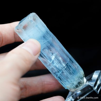 Lightly Etched Aquamarine Crystal from Shigar Valley, Skardu, Pakistan