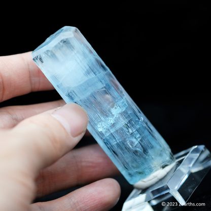 Lightly Etched Aquamarine Crystal from Shigar Valley, Skardu, Pakistan