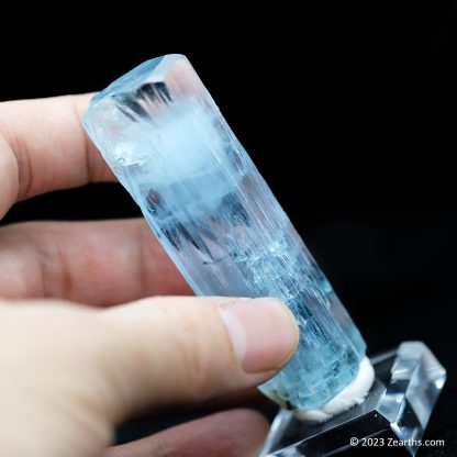 Lightly Etched Aquamarine Crystal from Shigar Valley, Skardu, Pakistan