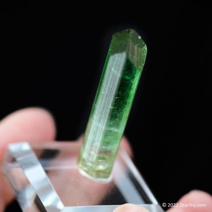 Well-Terminated Gem Green Tourmaline var. Elbaite Crystal from Paprok, Afghanistan